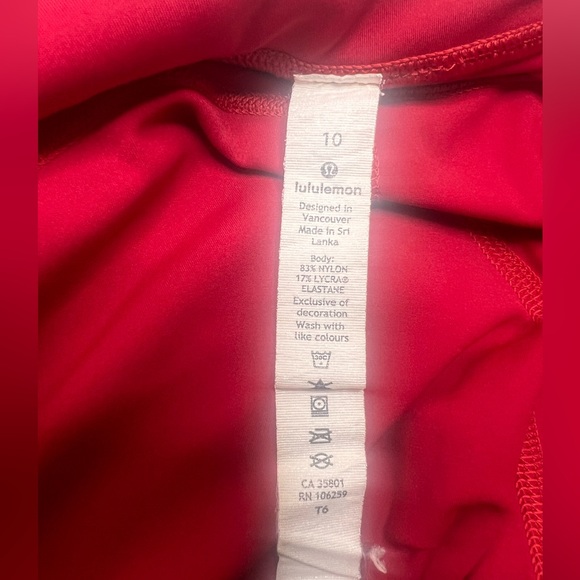 Lululemon Fast and Free Crop II 19” Non-Reflective Size 10 Dark Red - Picture 9 of 9